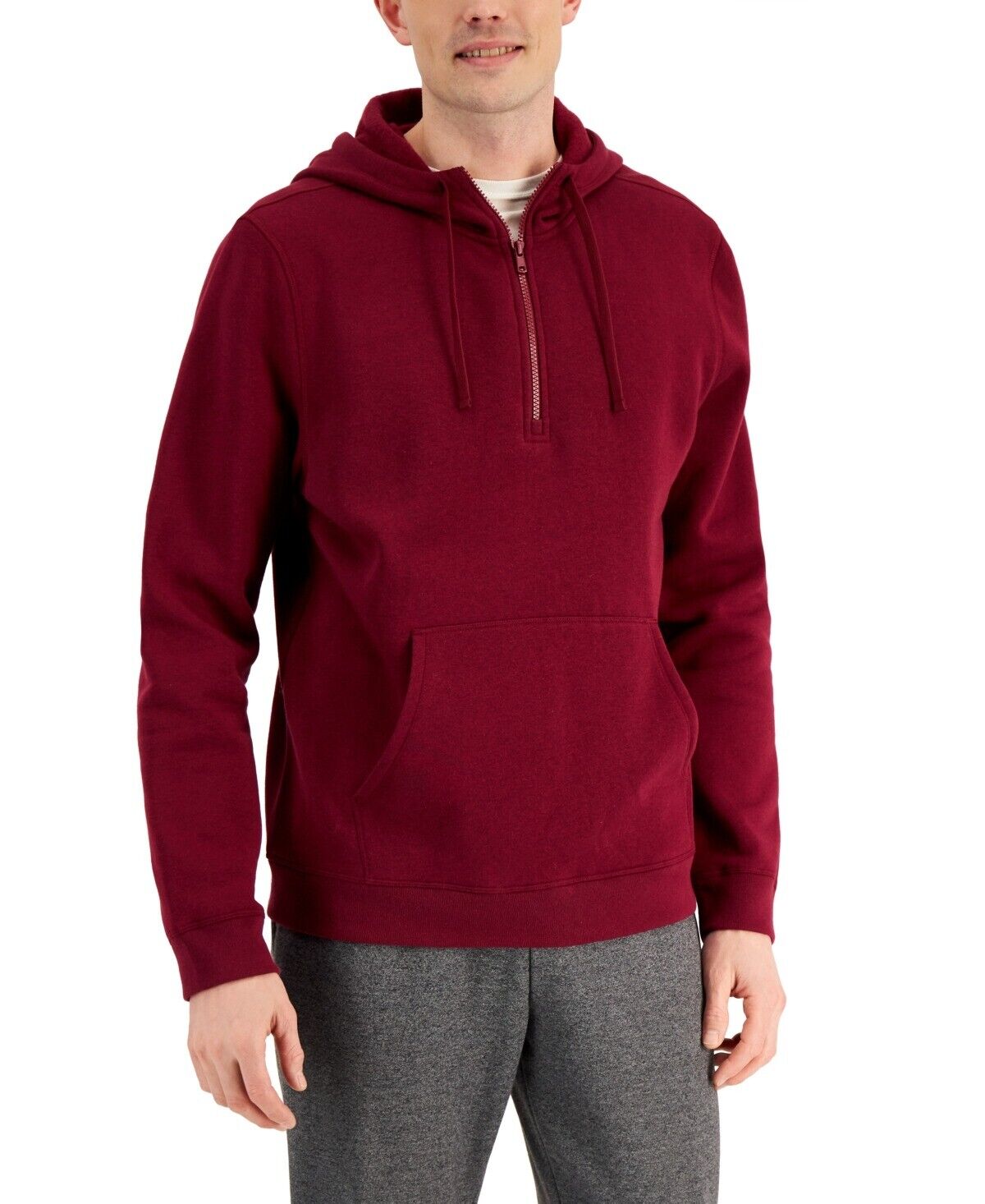 ID Ideology Men's 1/2-Zip Pullover Hoodie Sweatshirt 3XL XXXL Malbec Red