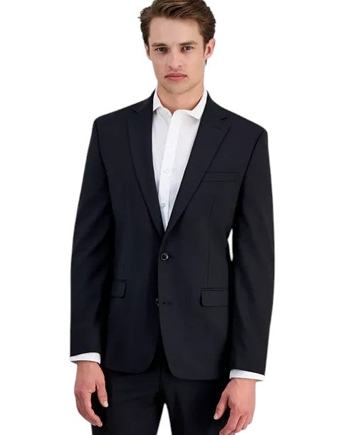 Bar Iii Mens Slim fit Wool Suit Jacket Blazer 36 S Black Solid