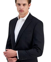 Bar Iii Mens Slim fit Wool Sport Coat Blazer 36 R Black Solid Stretch