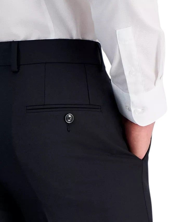 Bar Iii Mens Slim fit Wool Dress Pants 30 / 32 Black Solid