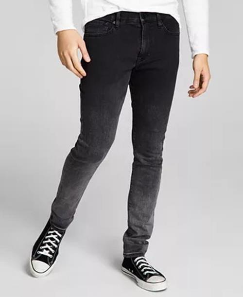 AND NOW THIS Men's Dennett Skinny Stretch Ombre Fade Jeans Size 29 x 32 Black