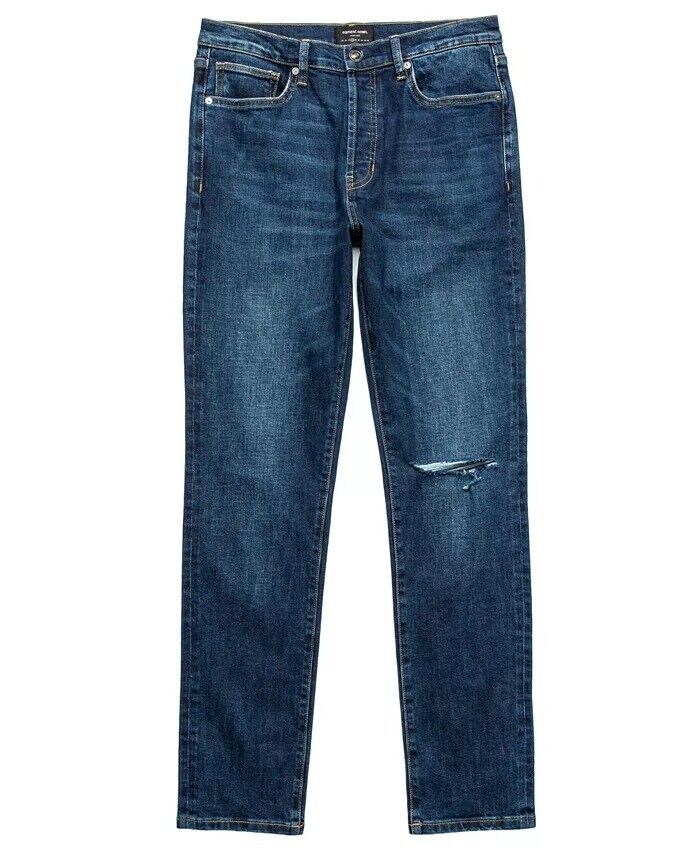 EARNEST SEWN Men's Bryan Slouchy Slim Denim Jeans Size 32 Blue