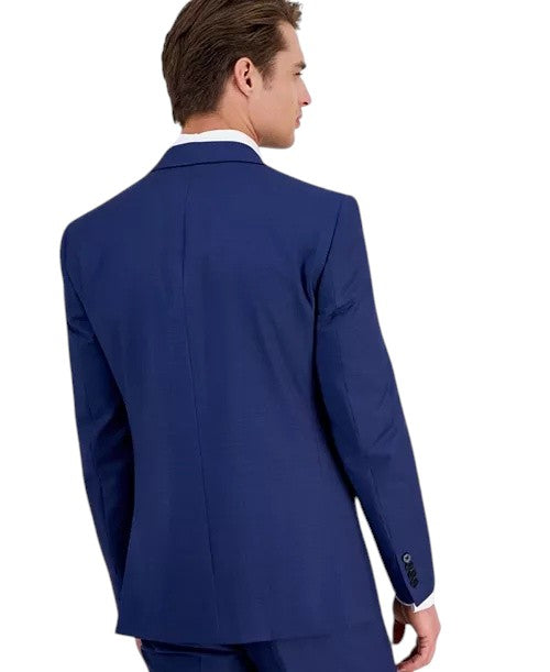 Calvin Klein Mens Slim fit Suit Jacket Blazer 46 L Blue Solid