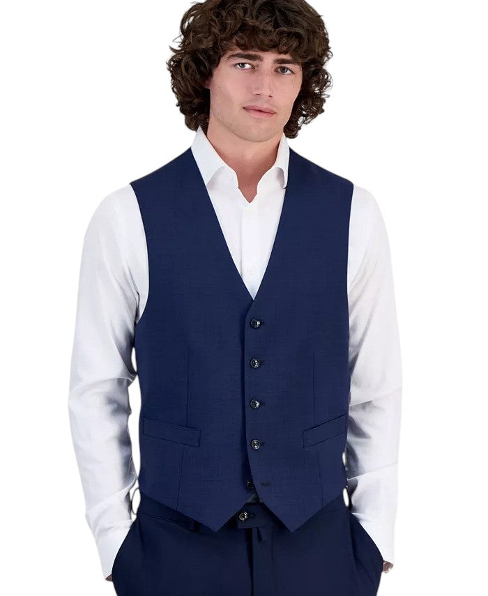 Tommy Hilfiger Mens Modern fit Wool Suit Vest XXXL 3XL Blue Solid
