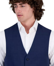 Tommy Hilfiger Mens Modern fit Wool Suit Vest XXXL 3XL Blue Solid
