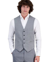 Tommy Hilfiger Mens Modern fit Wool Suit Vest Medium Gray Solid
