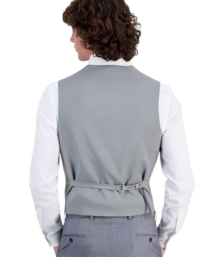 Tommy Hilfiger Mens Modern fit Wool Suit Vest Medium Gray Solid