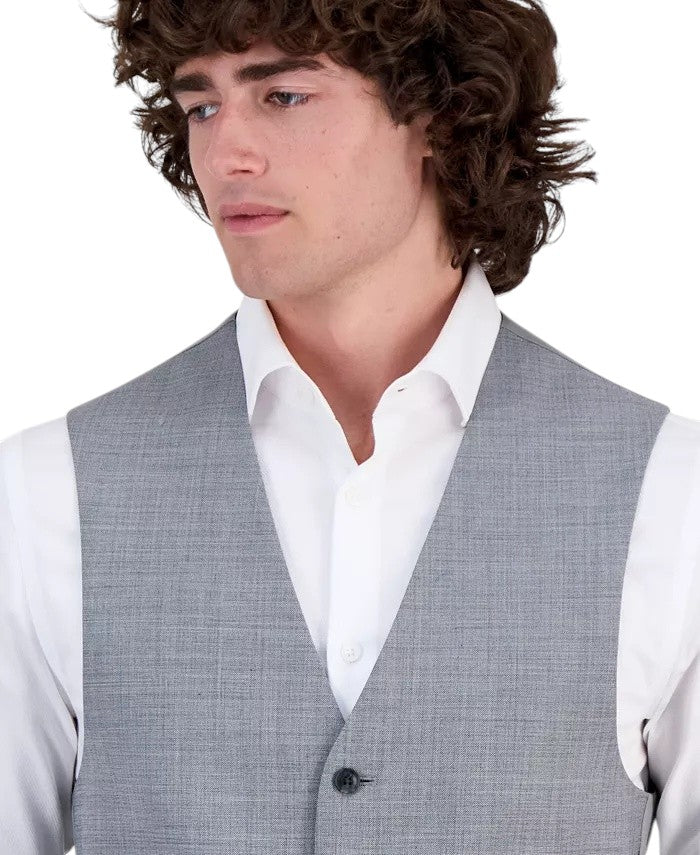 Tommy Hilfiger Mens Modern fit Wool Suit Vest Medium Gray Solid