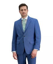 Haggar Mens Classic fit Suit Jacket Blazer 48 L Blue Solid