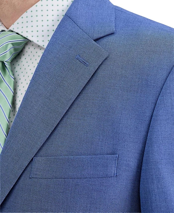 Haggar Mens Classic fit Suit Jacket Blazer 42 S Blue Solid