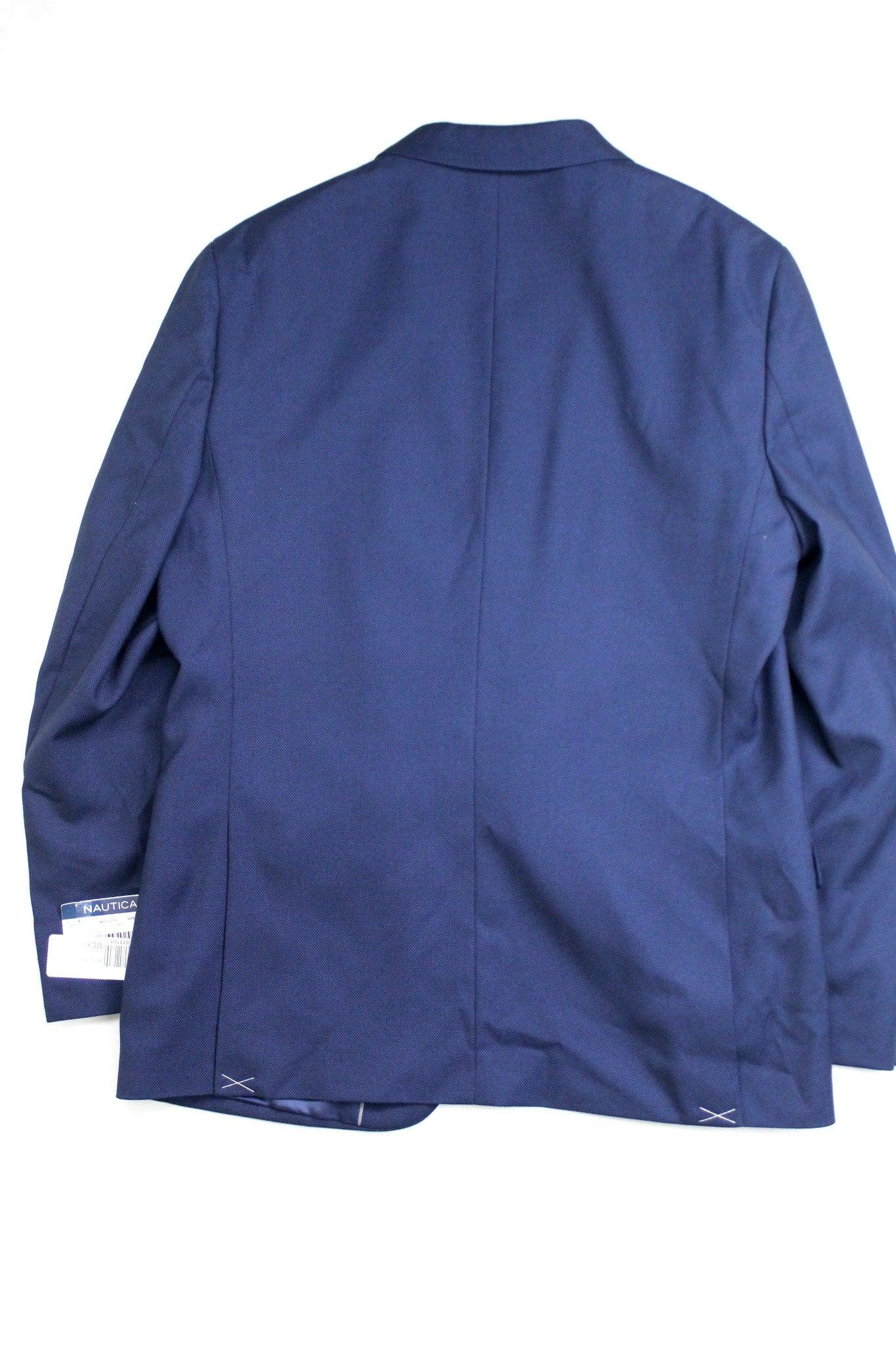 Nautica Mens Modern fit 2 Piece Suit 42 R / 36 Waist Blue Solid Stretch