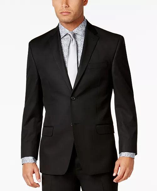 Sean John Mens Classic fit Blazer 46 XL Black Solid