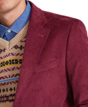 Nautica Men's Modern-Fit Solid Stretch Corduroy Elbow Patch Sport Coat 44 R Red