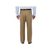 Haggar Mens Classic fit Dress Pants 46 / 32 Beige Solid