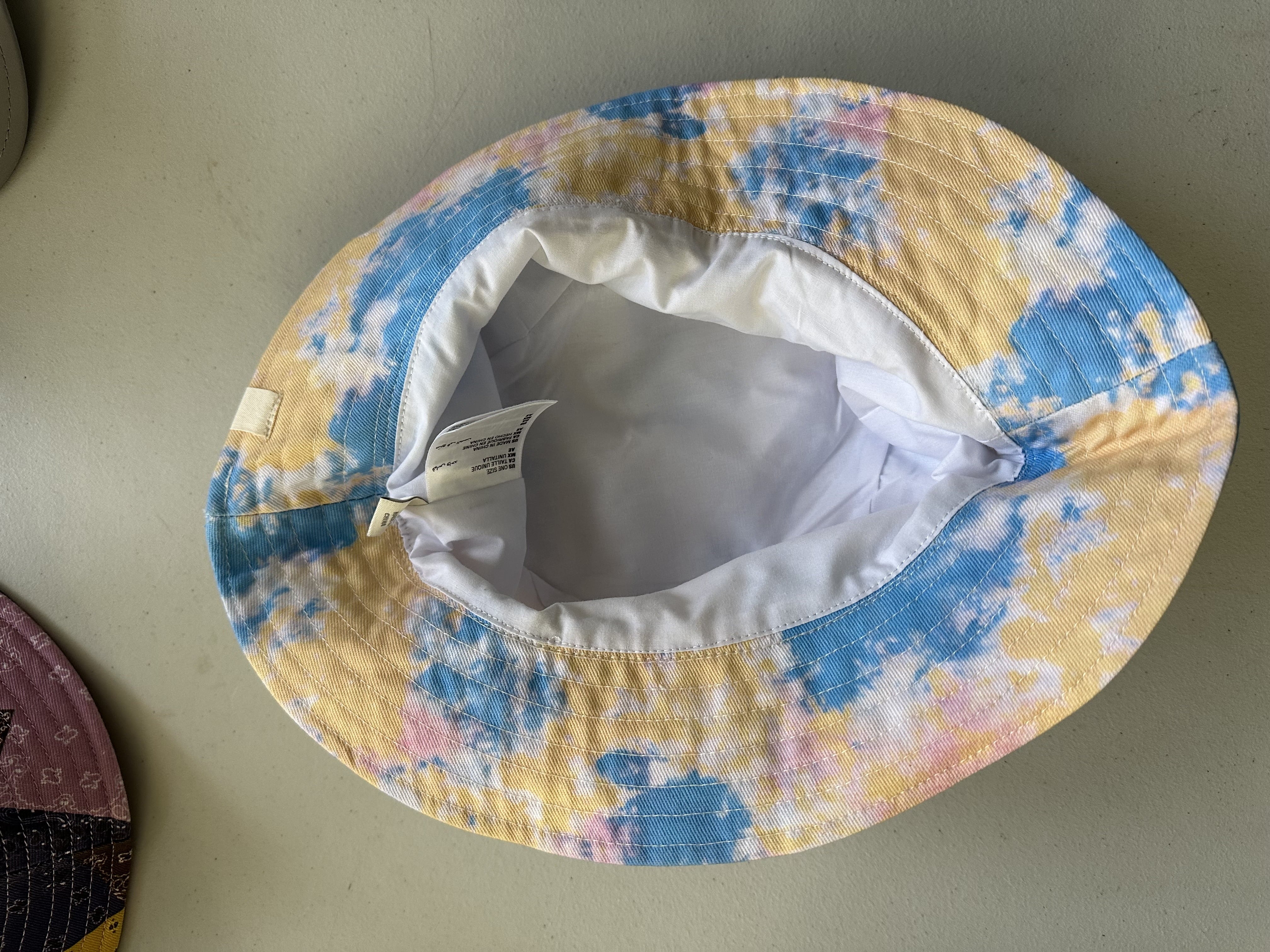 Sun Stone Mens Tie Dye Bucket Hat Orange Multi