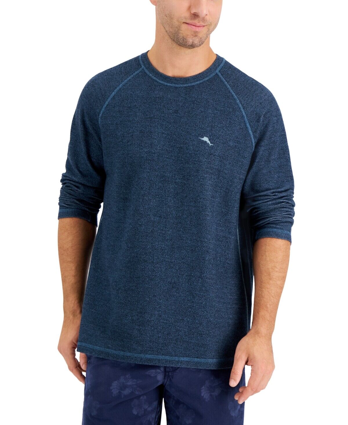 Tommy Bahama Mens Bayview Sweater Blue Ash XL Extra Large