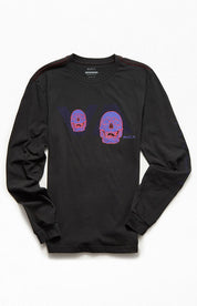 RVCA Skull D Long Sleeve T-Shirt Off Black Small