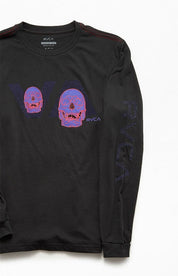 RVCA Skull D Long Sleeve T-Shirt Off Black Small