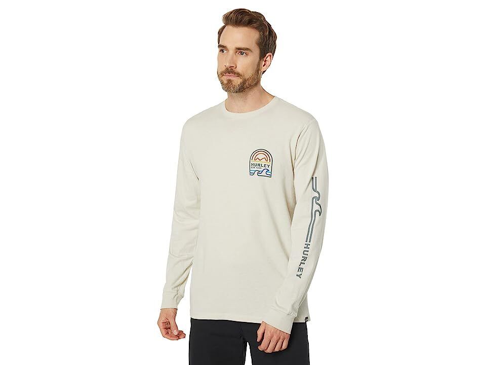 Hurley Men's Everyday Location Long Sleeve T-Shirt Bone Size XL
