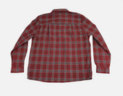 AND NOW THIS Men's Plaid Brushed Flannel Button Down Shirt Red Small
