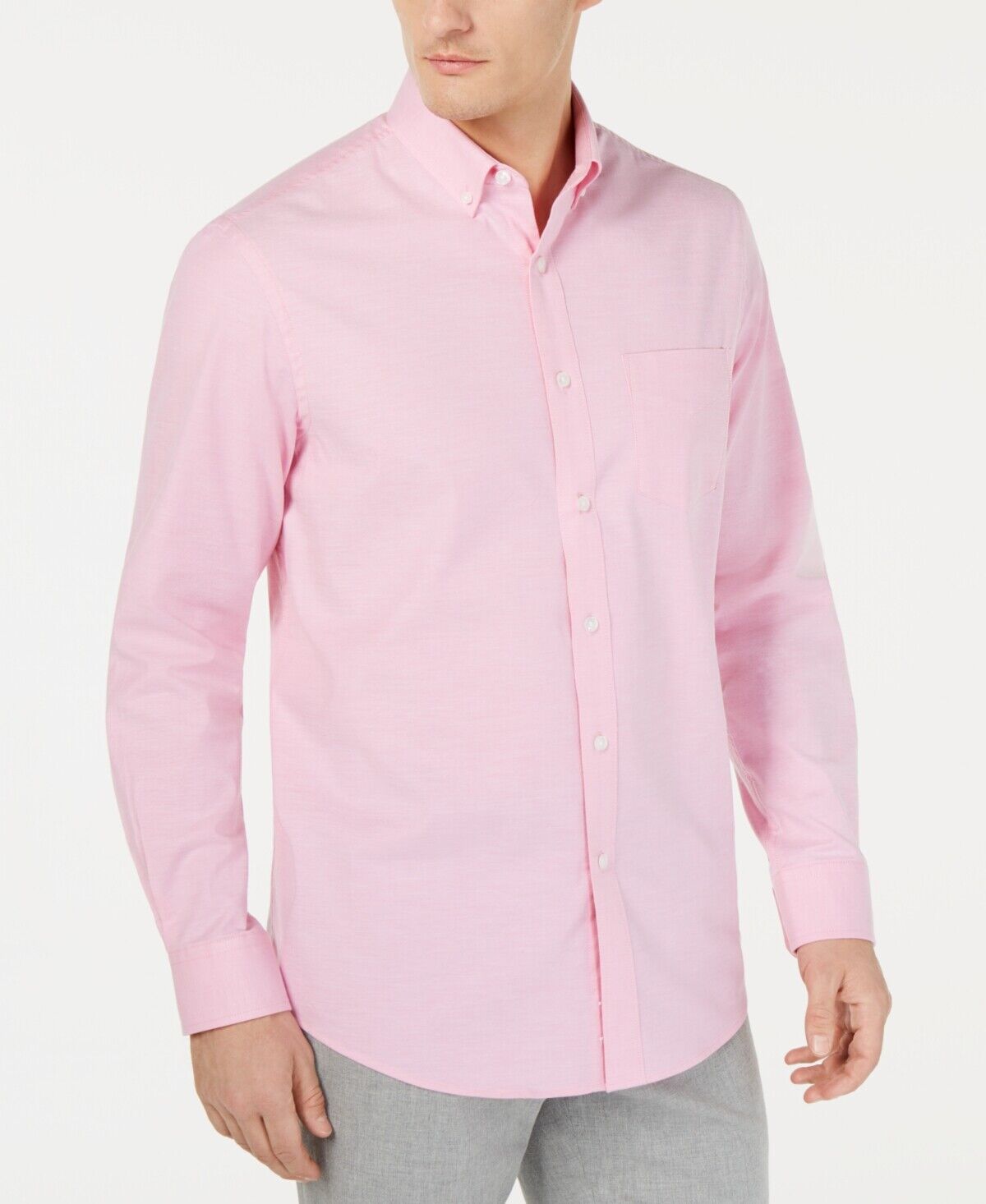 Club Room Men's Button Down Oxford Shirt Pink Sky Medium