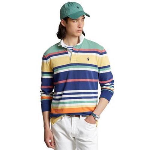 Polo Ralph Lauren Mens Iconic Rugby Shirt Annapolis Blue Multi Small