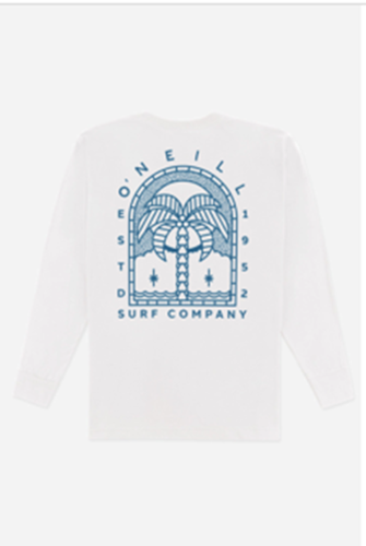 O'Neill Men's La Palma Long Sleeve T-shirt White Small