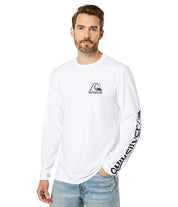 Quiksilver Rolling Circle Men's Long Sleeve Tee White Small