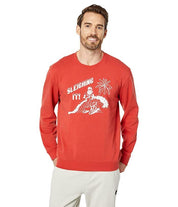 Hurley Men's Sleighing It Summer Crew Sweatshirt in Martian Sunrise Red Size XL