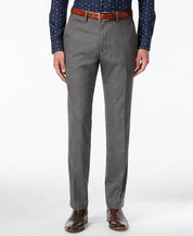 Kenneth Cole Mens Slim fit Dress Pants 33 / 32 Charcoal Grey Solid Stretch