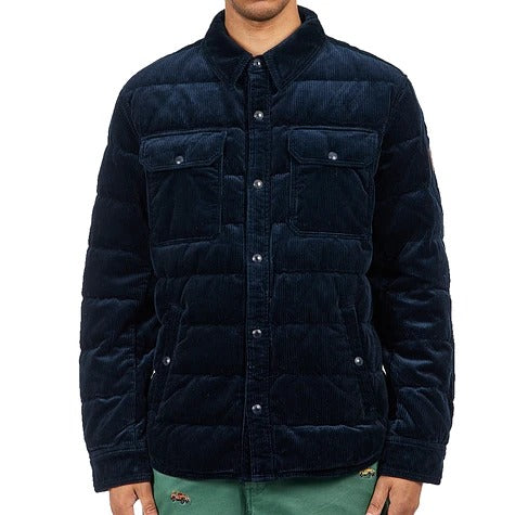 Polo Ralph Lauren Mens Cotton Corduroy Quilted Down Jacket Small Navy Blue