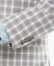 Tommy Hilfiger Men's Modern-Fit Tan & Gray Plaid Blazer 38R Sport Coat