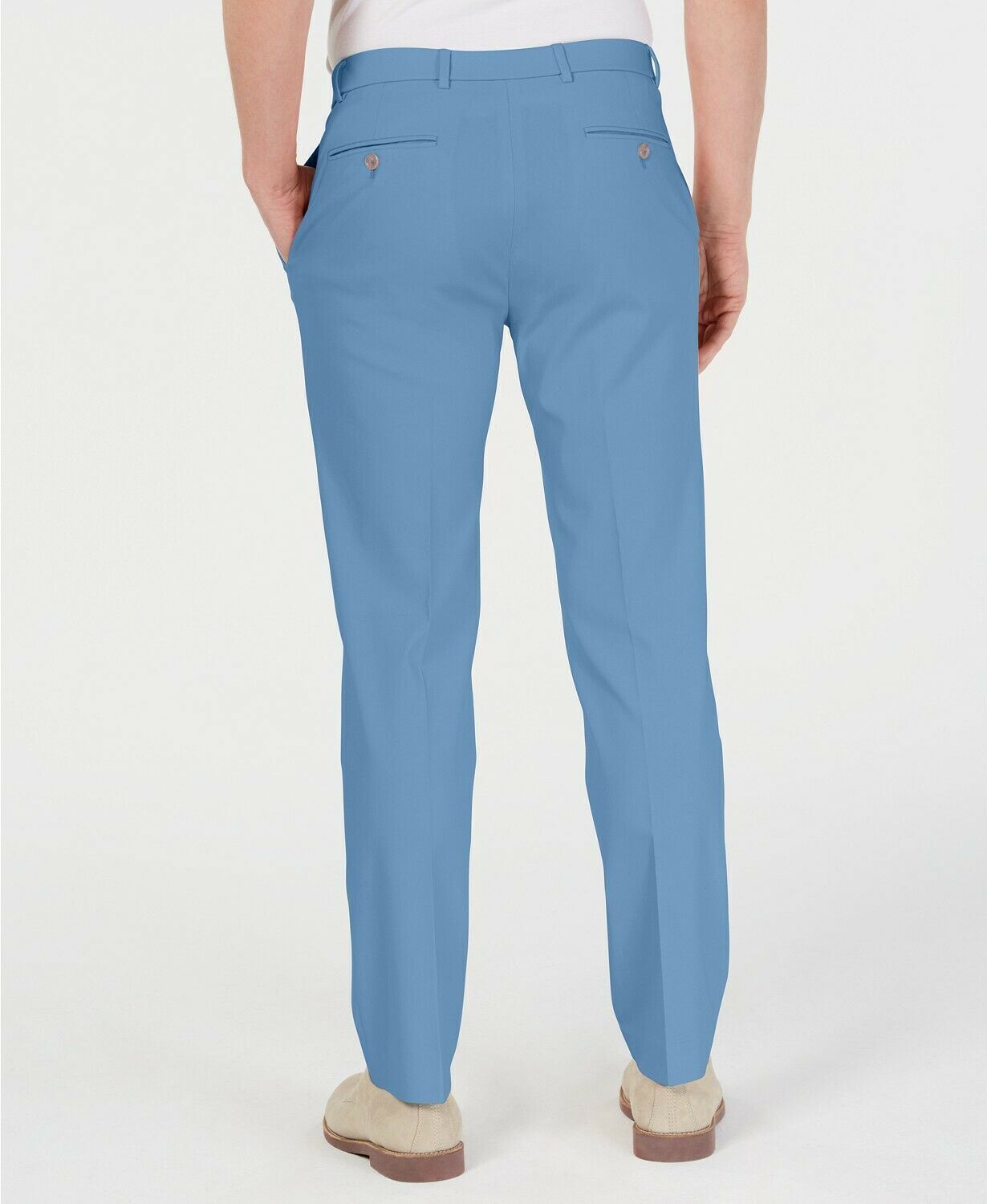 Tommy Hilfiger Modern-Fit TH Flex Stretch Comfort Dress Pants 38 x 32 Blue