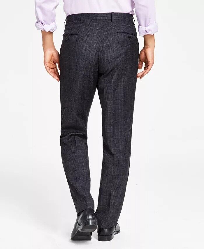 LAUREN RALPH LAUREN Men's UltraFlex Wool Suit Pants 34 x 32 Charcoal Plaid