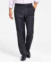 Lauren Ralph Lauren Mens Charcoal Plaid Wool Suit Pants 42 x 32