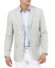 Tommy Hilfiger Men's 38R Sport Coat Slim-Fit Solid Weave Blazer Light Gray
