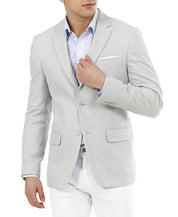 Tommy Hilfiger Men's 38R Sport Coat Slim-Fit Solid Weave Blazer Light Gray