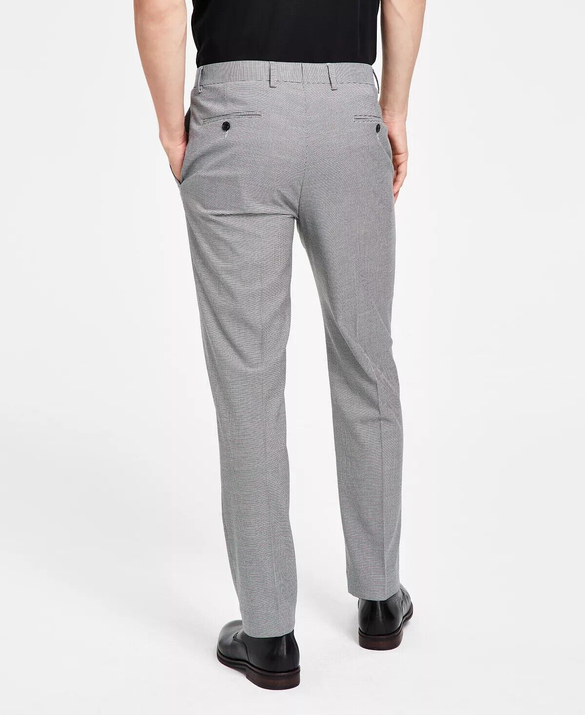 ALFANI Men's Slim-Fit Black & White Pattern Suit Dress Pants 30 x 32
