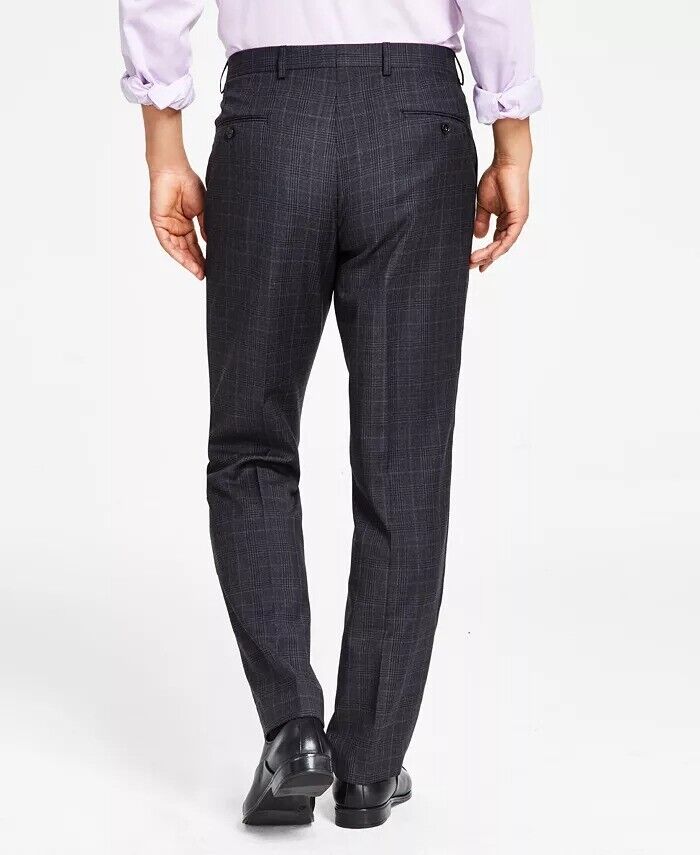 LAUREN RALPH LAUREN Men's UltraFlex Wool Suit Pants 36 x 32 Charcoal Plaid