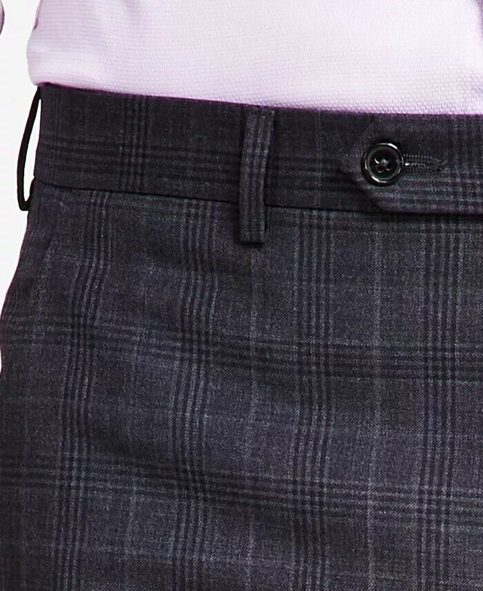 LAUREN RALPH LAUREN Men's UltraFlex Wool Suit Pants 36 x 32 Charcoal Plaid