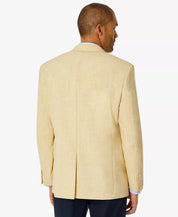 Club Room Men's Sport Coat Yellow 38R Classic-Fit Solid Blazer Two Button