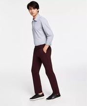 Tommy Hilfiger Mens Pants 34 x 34 Burgundy Modern Fit Comfort Performance