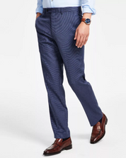 Lauren Ralph Lauren Mens Check Print Classic Fit Suit Dress Pants Blue 33 x 32