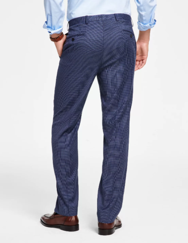 Lauren Ralph Lauren Men's Stretch Check Dress Pants Blue 33 x 30