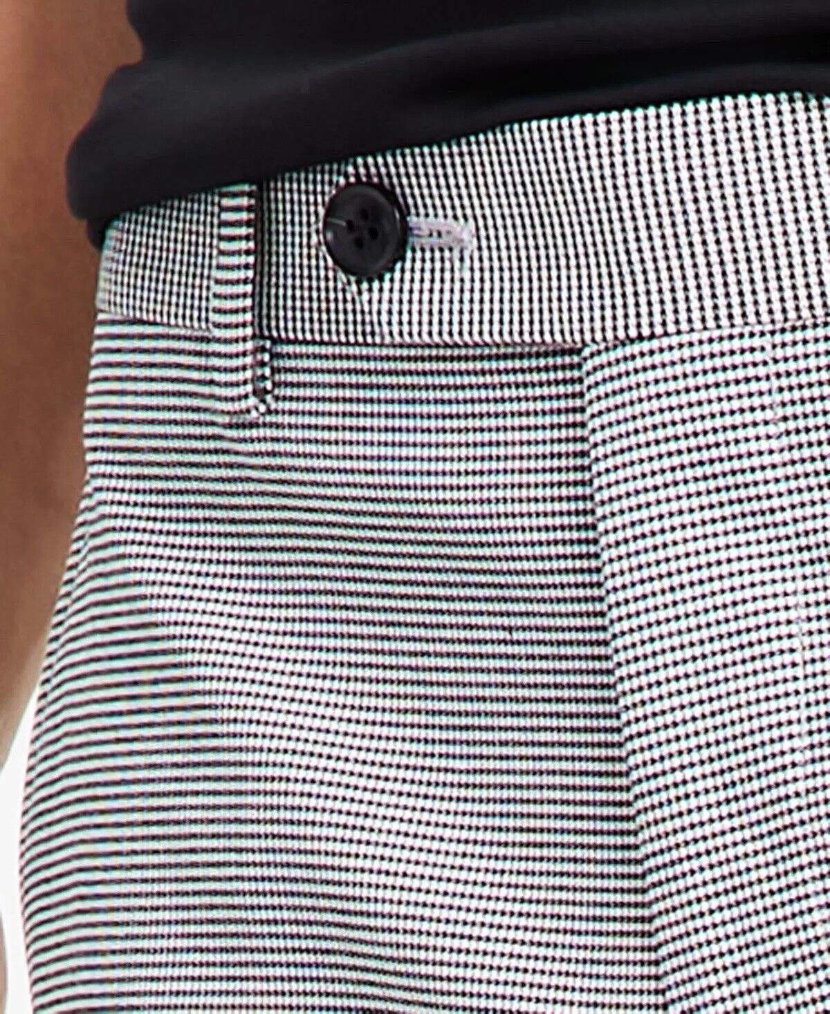 ALFANI Men's Slim-Fit Black & White Check Suit Dress Pants 34 x 32