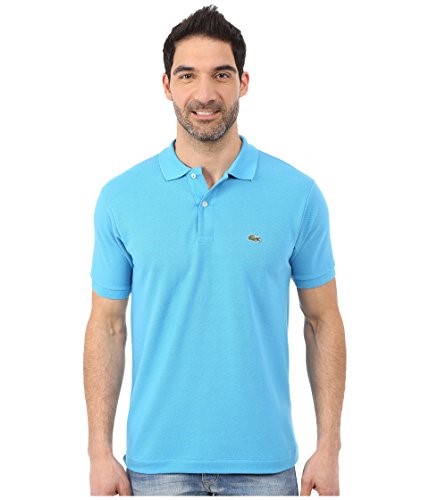 Lacoste Mens Short Sleeve Pique Polo Shirt Blue Medium