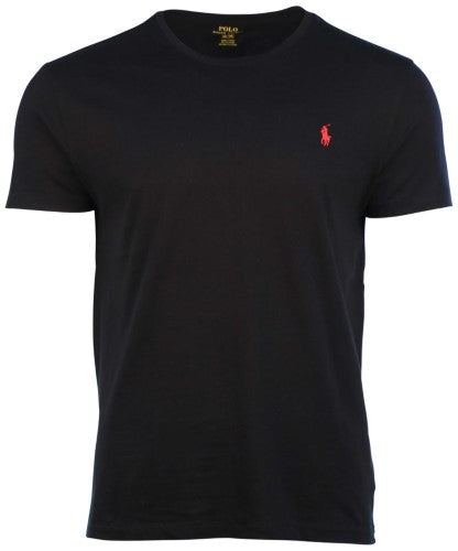 Polo Ralph Lauren Men's Crewneck Pony T Shirt Black Red Medium