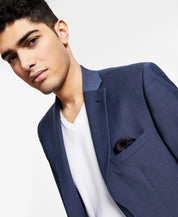 Bar III Men's Slim-Fit Solid Suit Jacket Blue 44R