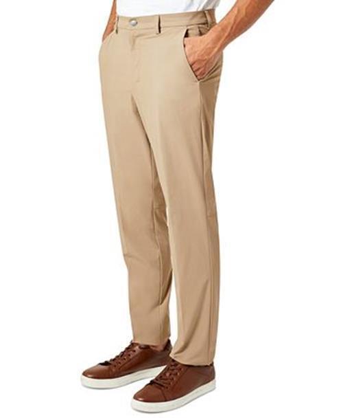 Calvin Klein Men's Dress Pants 34 x 34 Stone Slim Fit Tech Solid Performance