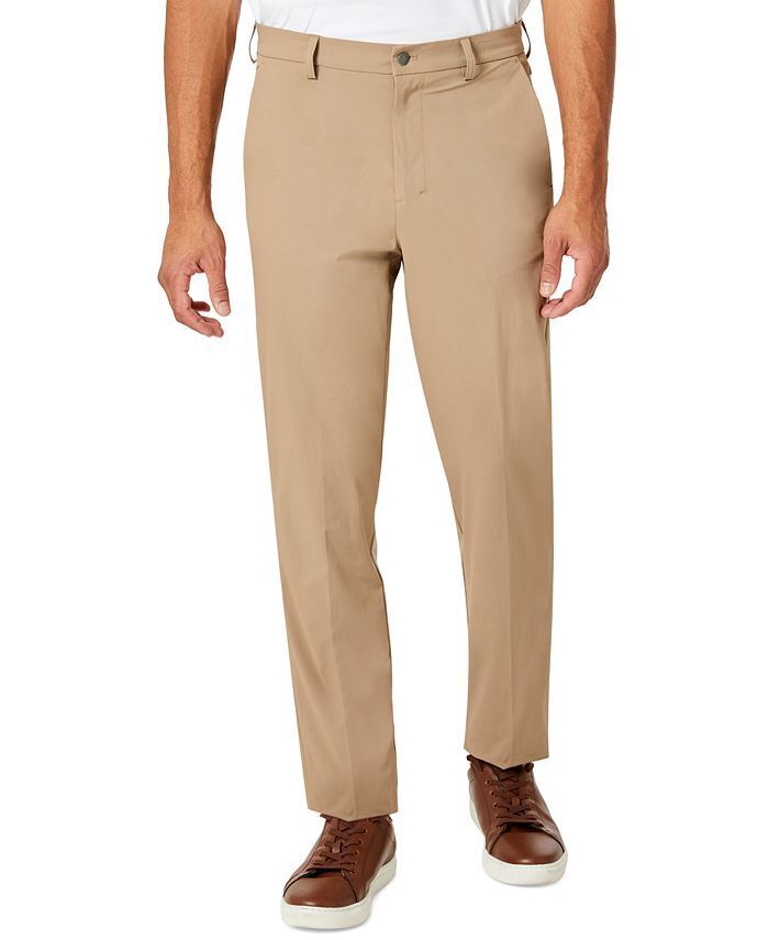 Calvin Klein Men's Dress Pants 34 x 34 Stone Slim Fit Tech Solid Performance